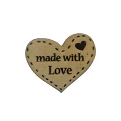 Applicatie Made With Love - Hart - Opstrijkbaar