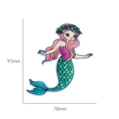 Applicatie - Zeemeermin Roze/Turquoise