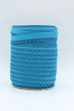 Biaisband met Ruches - Turquoise