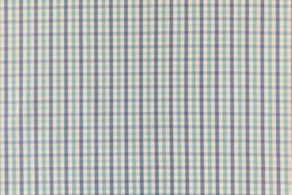 Blousestof - aqua/blue/white