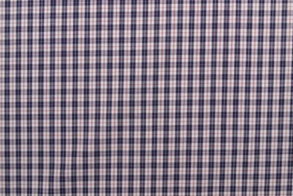 Blousestof - bordeaux/navy/white