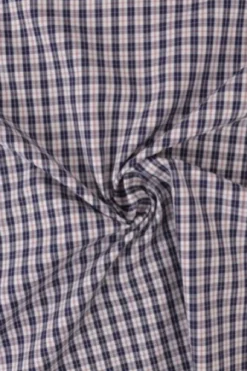 Blousestof - bordeaux/navy/white