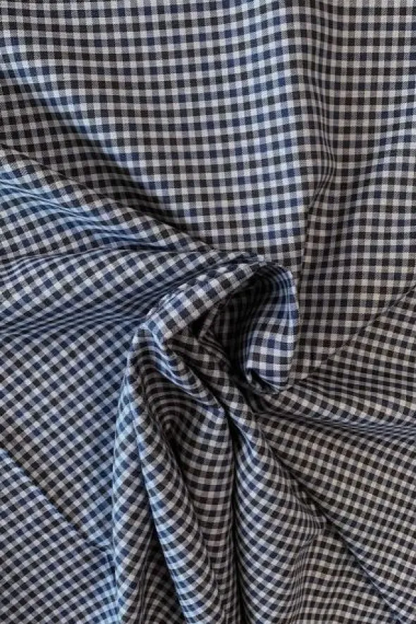 Blousestof - Dark Blue/Antraciet/Light Grey