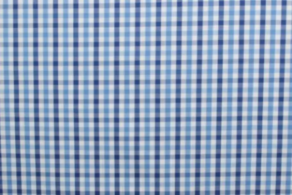 Blousestof - kobalt/blue/white