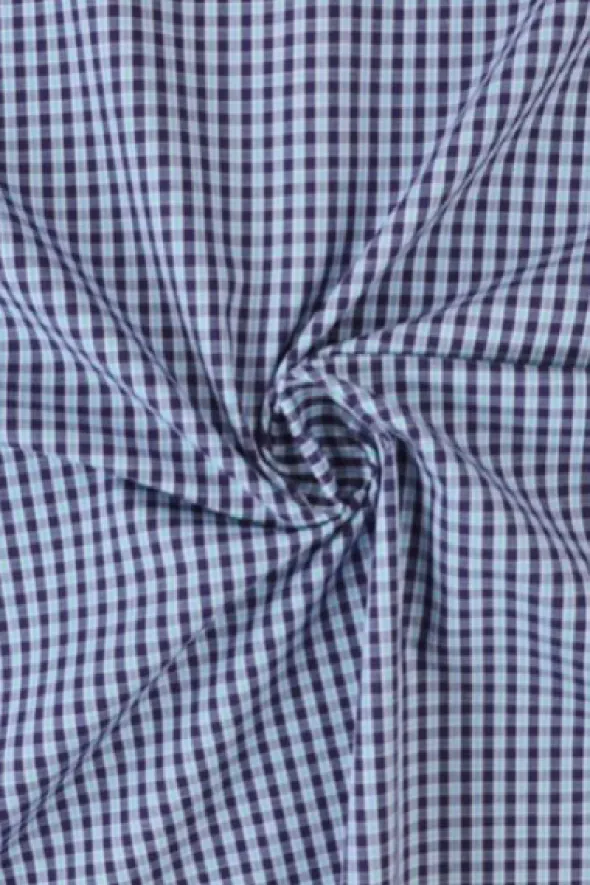 Blousestof - light blue/navy/white
