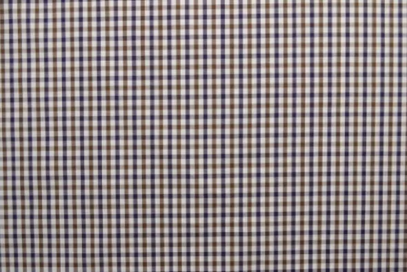 Blousestof - light brown/navy/white