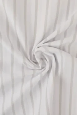 Blousestof - Light Grey Lines on White