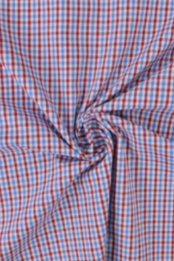 Blousestof - red/blue/white