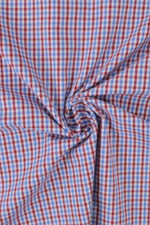 Blousestof - red/blue/white