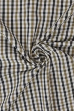 Blousestof - taupe/black/white