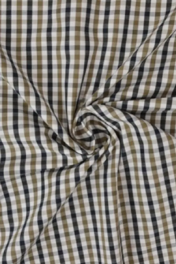 Blousestof - taupe/black/white