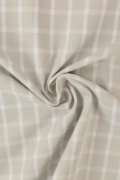 Blousestof - White Squares on Grey