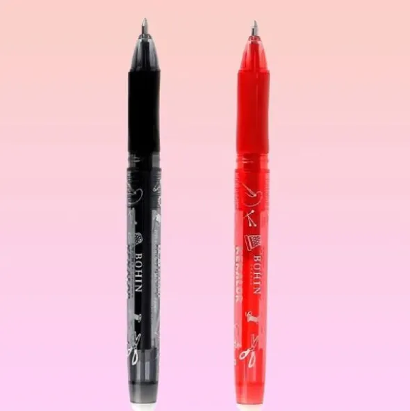 Bohin - Kekalor 2in1 uitwisbare thermo-gevoelige pen - Zwart