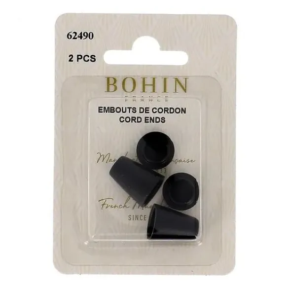 Bohin - Koordeind groot - 13,5x22x5mm zwart