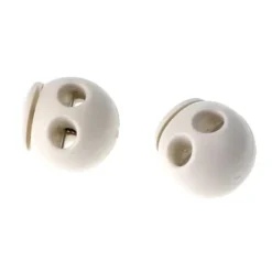 Bohin - Koordstopper 2-gaats Bol - 18x19mm Wit