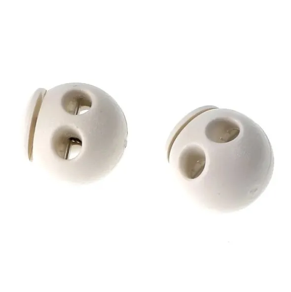 Bohin - Koordstopper 2-gaats Bol - 18x19mm Wit