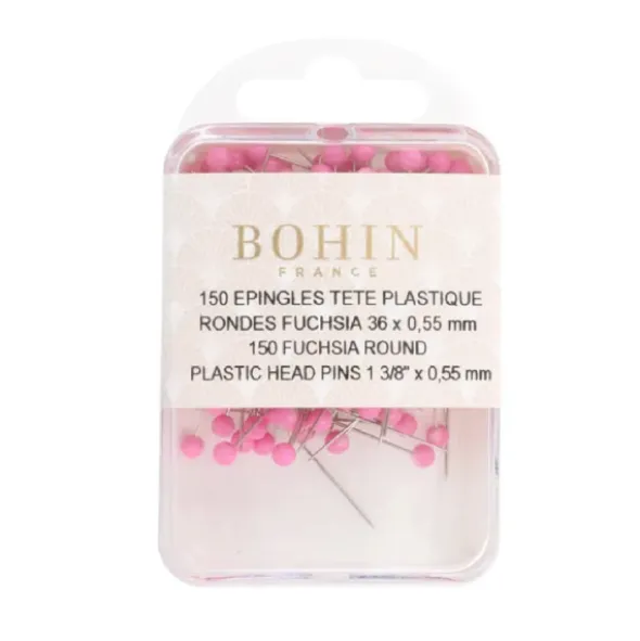 Bohin Kopspelden Fuchsia - 36x0,55mm