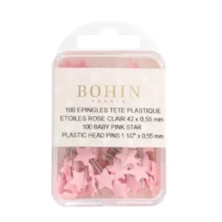 Bohin Kopspelden Ster Light Pink - 42x0,55mm