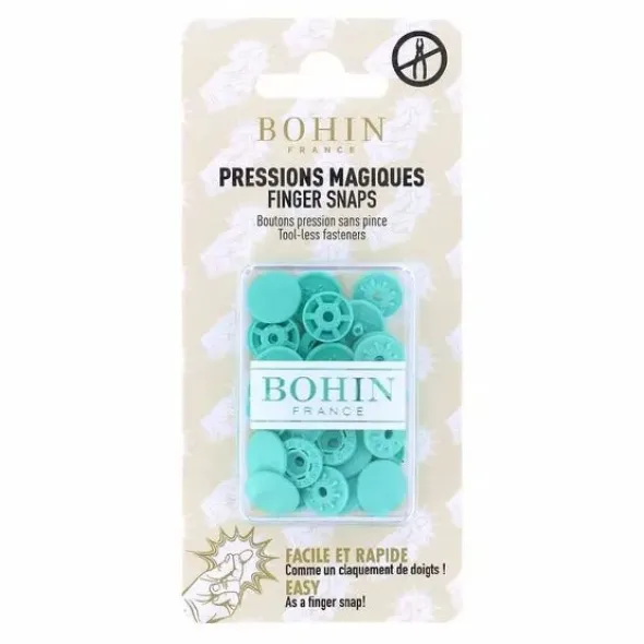 Bohin - Magische drukknopen 13mm - Turquoise