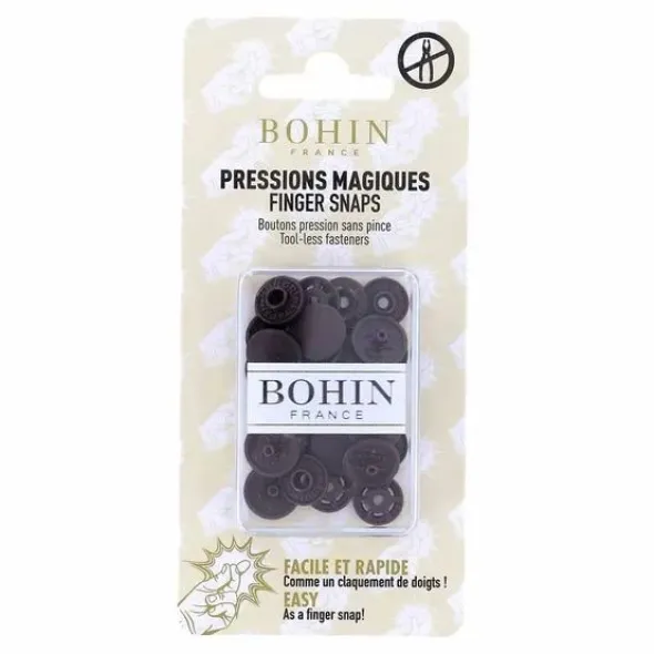 Bohin - Magische drukknopen 13mm - Brown