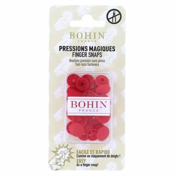 Bohin - Magische drukknopen 13mm - Red