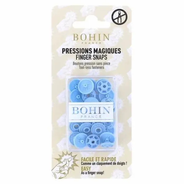 Bohin - Magische drukknopen 13mm Light Blue