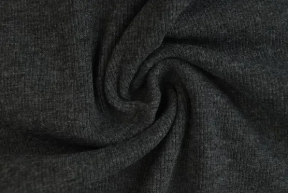 Boordstof Rib - Antraciet Melange - M17