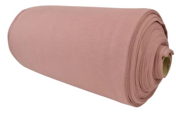 Boordstof Rib - Vintage Roze - 37