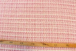 Bouclé - Fijne Ruit Fuchsia/Wit/Goud