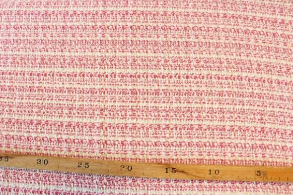Bouclé - Fijne Ruit Fuchsia/Wit/Goud