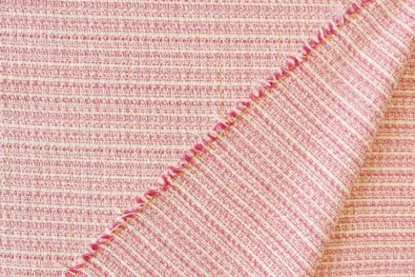 Bouclé - Fijne Ruit Fuchsia/Wit/Goud