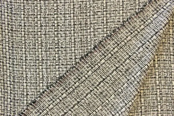 Bouclé - Gemêleerd Zwart/Wit/Goud