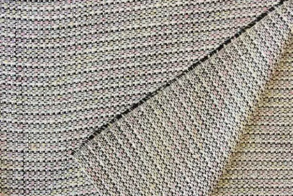 Bouclé - Gemêleerd Zwart/Wit/Pastel/Zilver