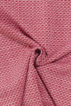 bouclé - Grafisch Donker Roze/Vanille/Wit