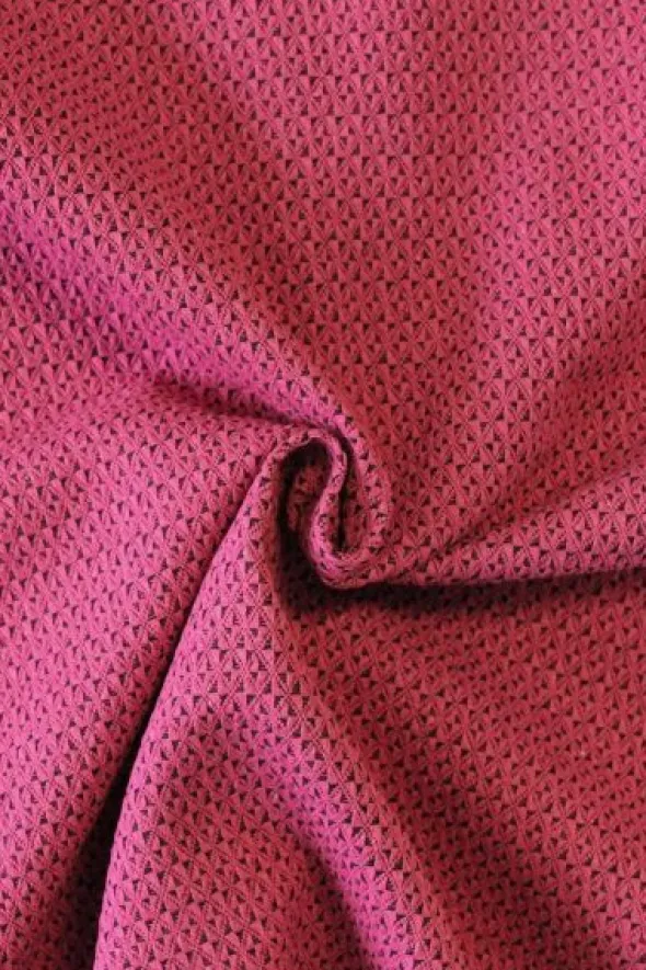 Bouclé - Grafisch Fuchsia/Zwart