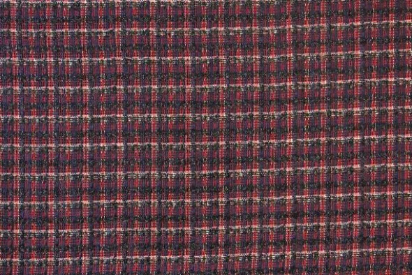 Bouclé - Grote Ruit Navy/Rood/Zwart Glitter