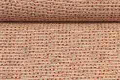 bouclé - Kleine Lijnen Ecru/Rood/Oranje/Zilver