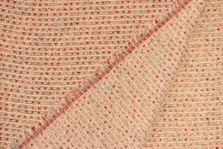 bouclé - Kleine Lijnen Ecru/Rood/Oranje/Zilver