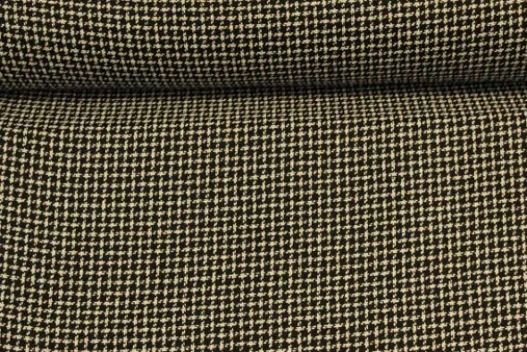 bouclé - Mini Ruitje Zwart/Wit/Goud