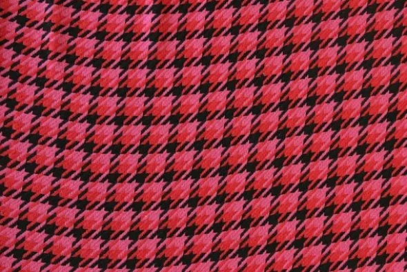 Bouclé - Pied de Cocq Rood/Fuchsia/Zwart