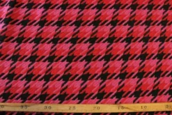 Bouclé - Pied de Cocq Rood/Fuchsia/Zwart