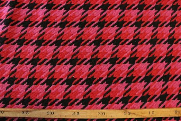 Bouclé - Pied de Cocq Rood/Fuchsia/Zwart