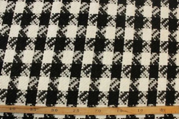 Bouclé - Pied de Coq Zwart/Wit