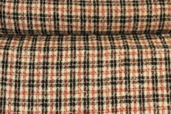 bouclé - Ruiten Zwart/Wit/Rood/Zilver
