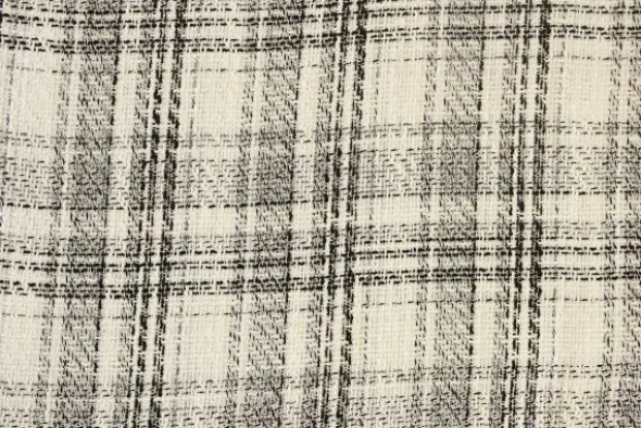 Bouclé - Ruiten Zwart/Wit/ Sparkle Transparant