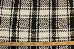 Bouclé - Ruit Groot Zwart/ Off White