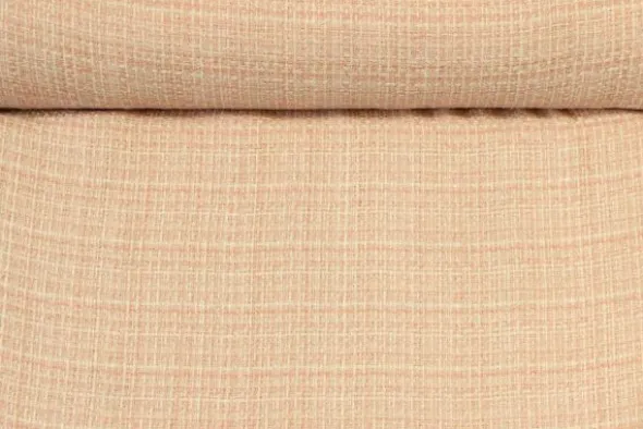 bouclé - Ruitje Licht Roze/Wit/Goud