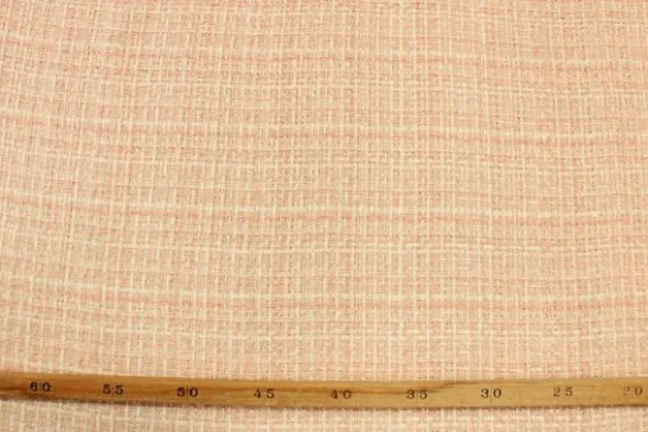 bouclé - Ruitje Licht Roze/Wit/Goud