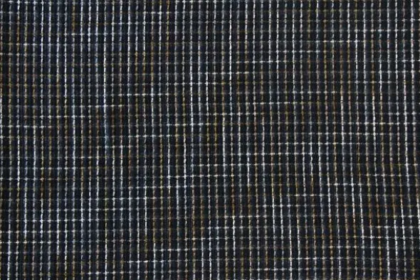 Bouclé - Ruitje Zwart/Blauw/Camel