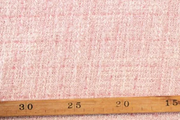 Bouclé - Ruit Zacht Roze/Wit/Fuchsia